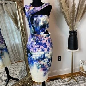 NWOT ASOS Asymmetrical Cut Out Sleeveless Midi Dress US Size 6